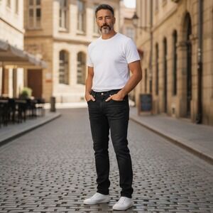 Authentic Dungarees Polo Ralph Lauren Black Denim Size 36 X 30